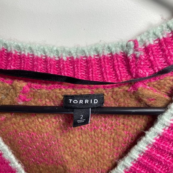 Torrid Chunky Cardigan V-Neck Button Front Sweater - Picture 4 of 6